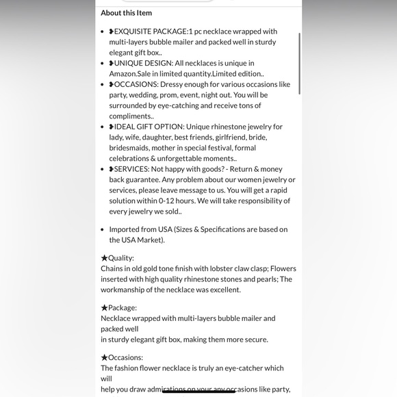 Mtstyle Bling Costume Statement Necklace for Women - Picture 8 of 9